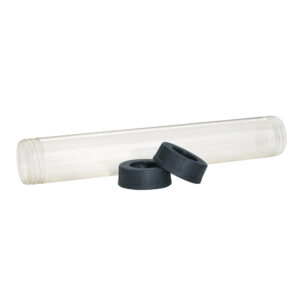 Tubo transparente de 600ml. Acepta cartuchos estándar tipo salchicha de 600ml. (Incluye las 2 roscas). Necesita barra de empuje, tirador (48091091) y pistón (44700375)