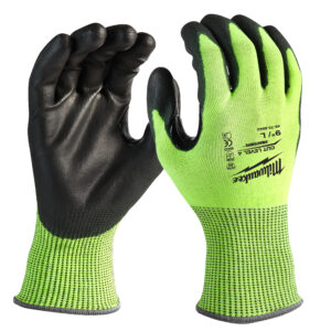 Guantes anticorte de poliuretano de alta visibilidad Nivel D - XL/10