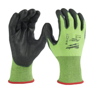 Guantes anticorte de poliuretano de alta visibilidad Nivel E - M/8