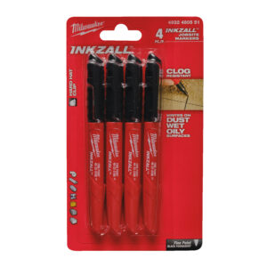 Blíster de 4 marcadores negros finos 1mm
