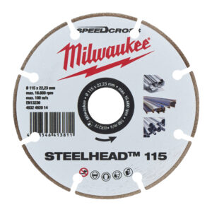 Disco diamante STEELHEAD™ 115mm corte de acero y acero inoxidable