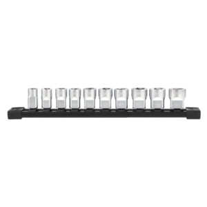 Juego de 10 vasos cortos de ⅜″ - métrica