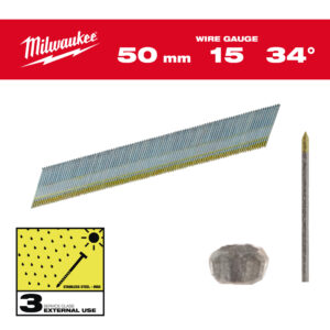 Clavos Inox 15G 34° 50mm - 2.500uds