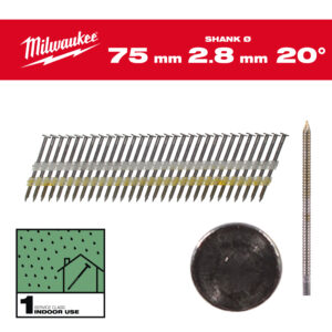 Clavos 20° -O- 7,4x2,8 75mm - 2.000uds