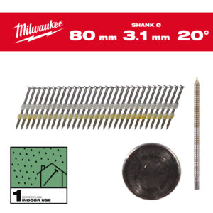 Clavos 20° -O- 7,4x3,1 80mm - 1,750uds