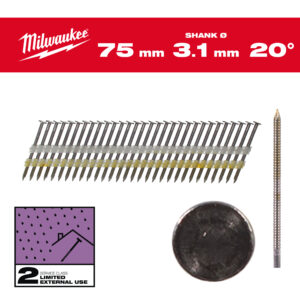 Clavos 20° -O- Galvanizados 7,4x3,1 75mm - 1.750uds