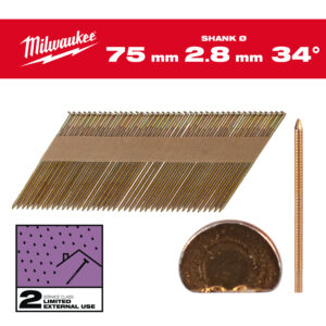 Promociones 6 Clavos 34° -D- Galvanizado 7,4x2,9 75mm - 2.200uds