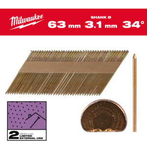 Promociones 11 Clavos 34° -D- Galvanizado 7,4x3,1 63mm - 2.200uds