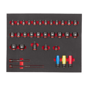 3/3 espuma de 32 piezas con vasos de impacto cortos ½″