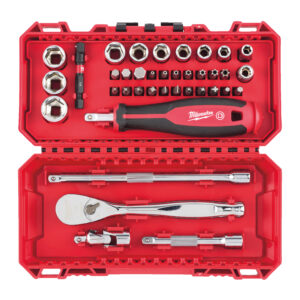 Estuche 38 piezas, carraca y vasos de ¼″ métrica compatible con PACKOUT™
