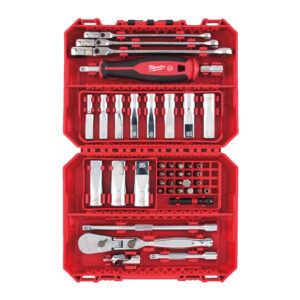Estuche 42 piezas, llaves combinadas articuladas y vasos largos de ¼″ métrica compatible con PACKOUT™