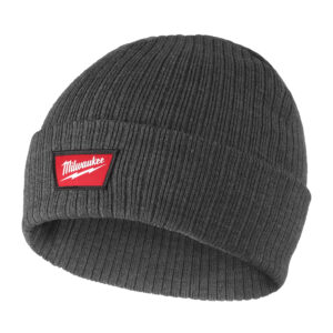 Gorro con dobladillo gris oscuro