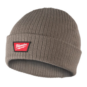 Gorro con dobladillo marrón