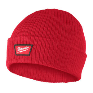 Gorro con dobladillo rojo