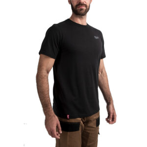 Camiseta híbrida de manga corta negra