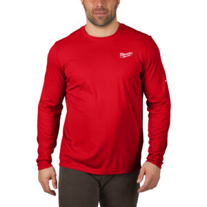 Camiseta para clima templado workskin™ de manga larga roja