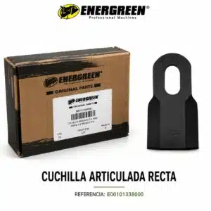 Cuchilla articulada recta original Energreen referencia E00101338000 para cabezal desbrozador
